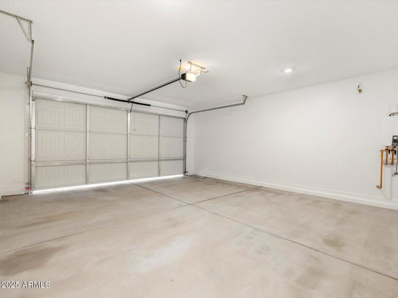 Garage with Tankless Water Heater