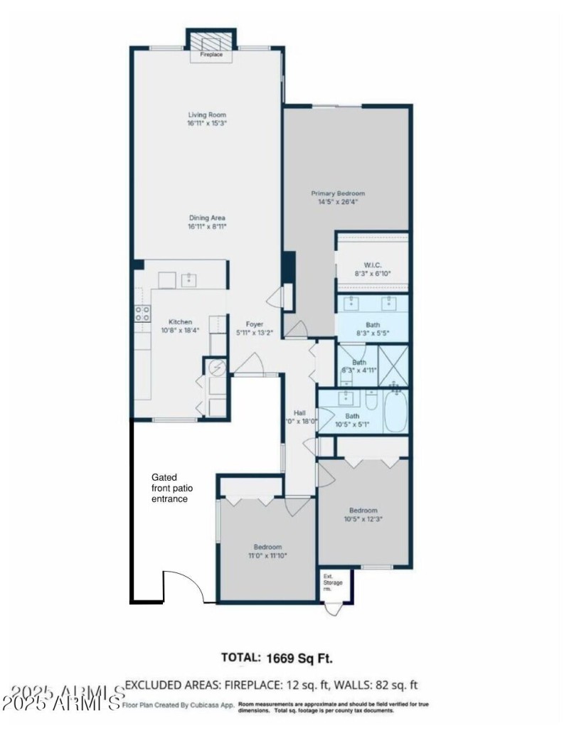 2545 N Miller Floor Plan Dimen.