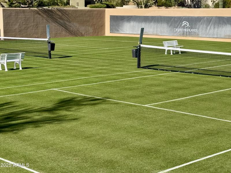 two of six grass tennis courts within DH
