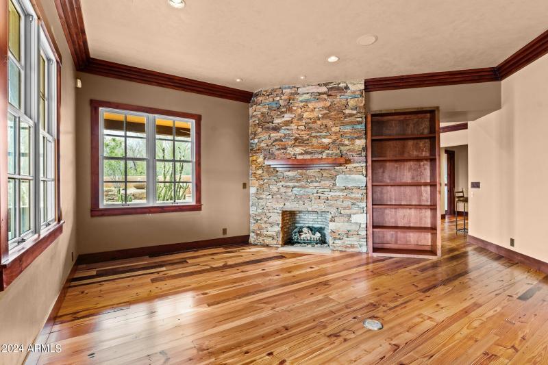 Stone Fireplace in Living Room