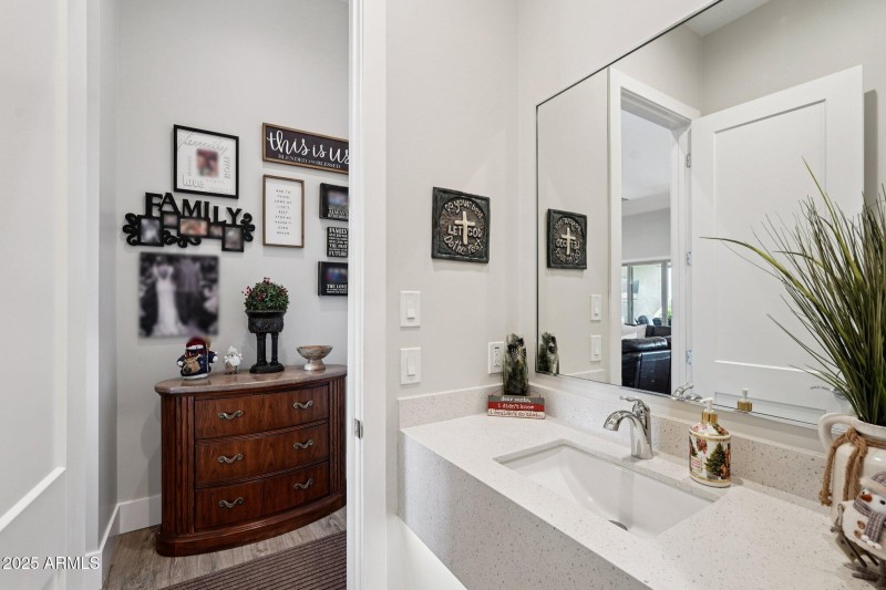 Half Bathroom to Garage entry