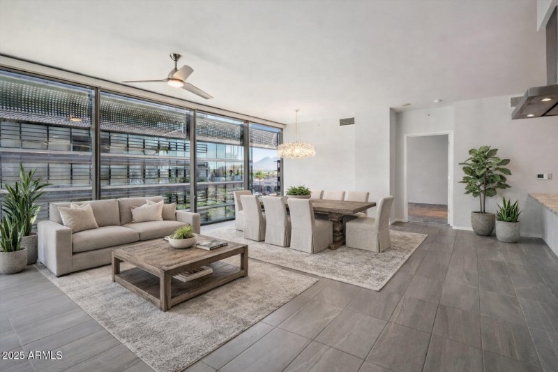 Floor to ceiling glass