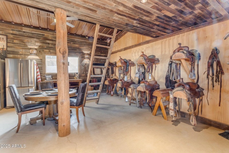 Custom tack room w/loft
