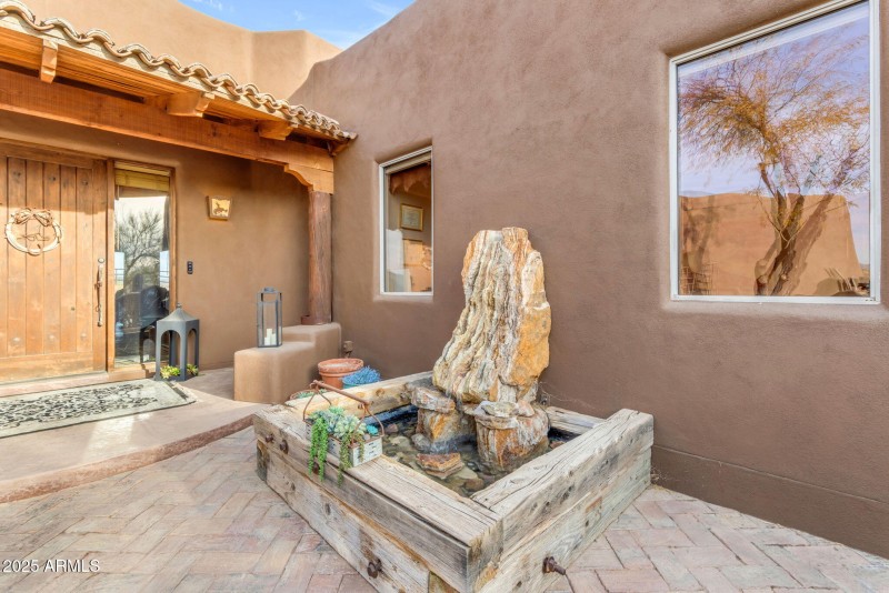 Custom stone travertine fountain