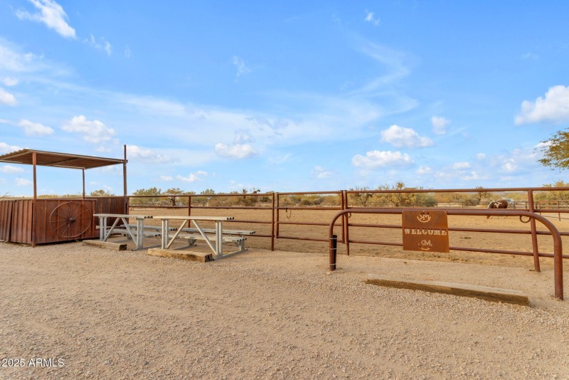 Announcers booth over arena