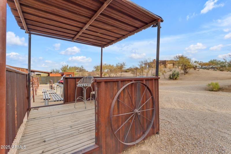 Announcers booth over arena