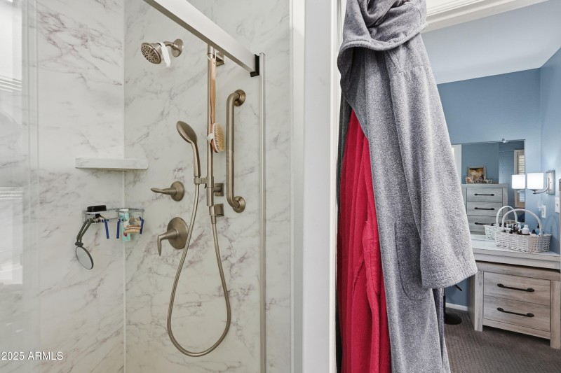 Main bathroom with stand up shower