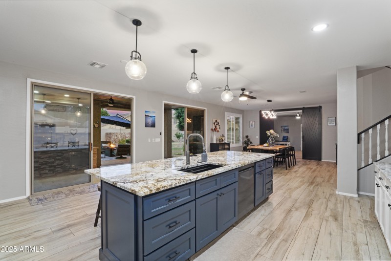 Kitchen Island & Dining Flow