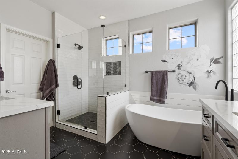 Primary Bath Tub & Shower