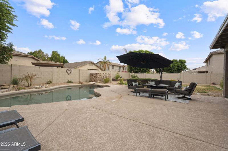 Backyard Pool & Seating Area