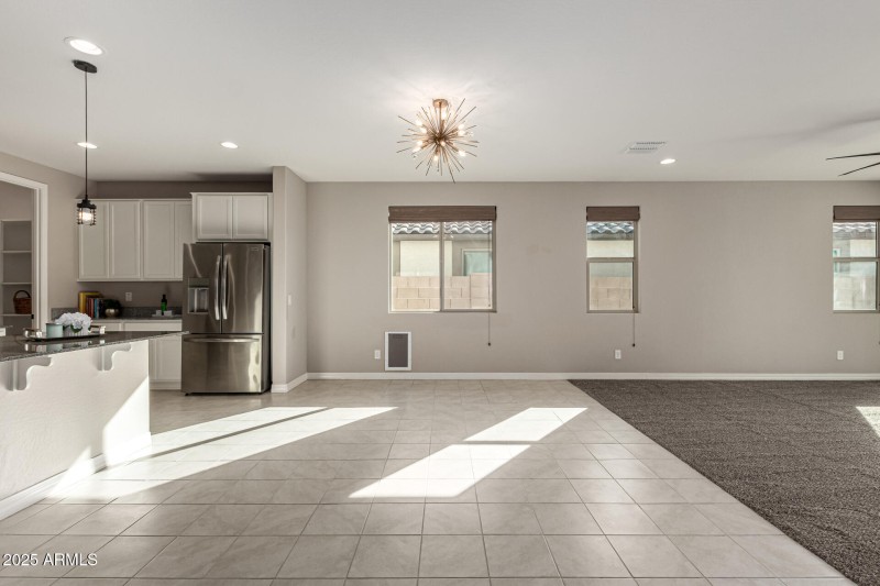 Spacious dining area