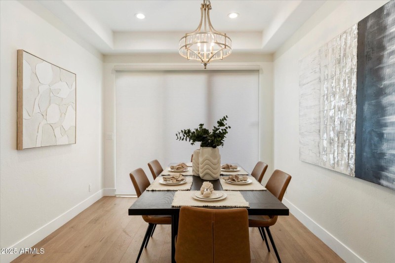 Formal Dining + Electric Window Blinds
