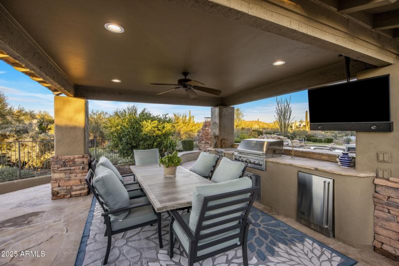 Covered Pergola + built in BBQ