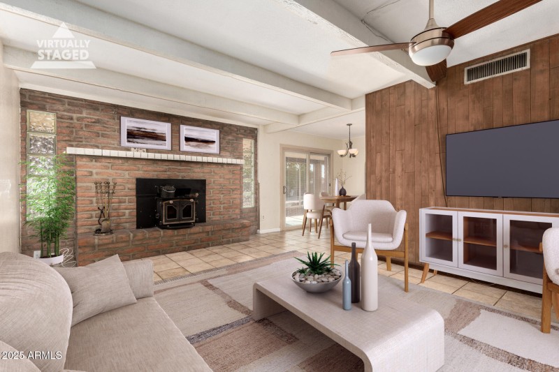 Living Room Virtually Staged