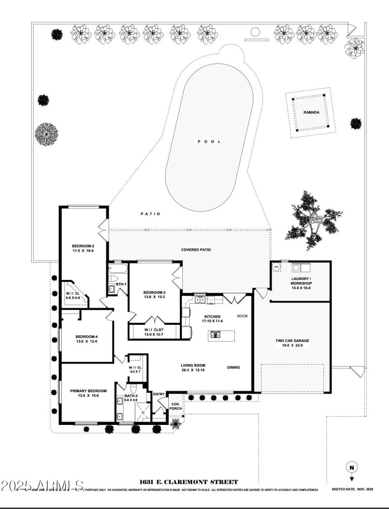 Floor Plan 1631 E Claremont Ave