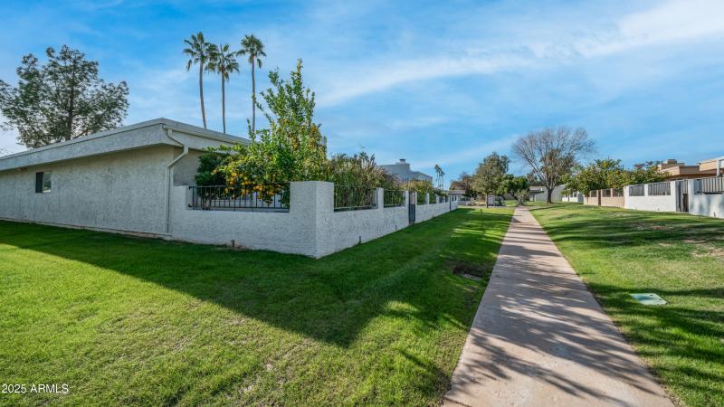 Walking path directly outside back gate!