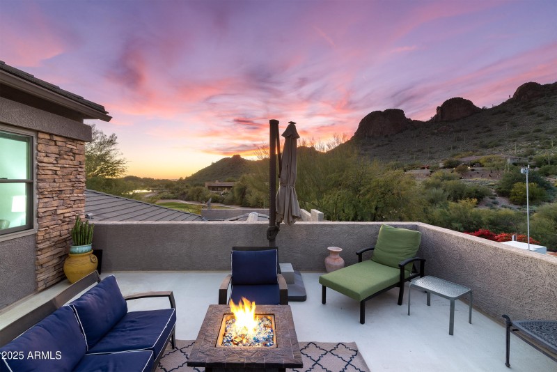 Sunset views from deck