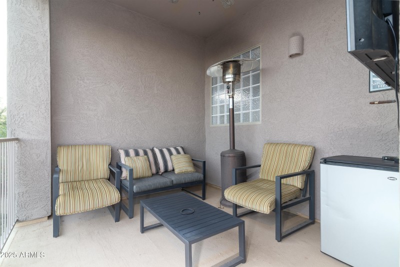 Upstairs master balcony space