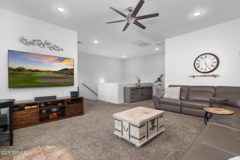 Upstairs loft out to the deck