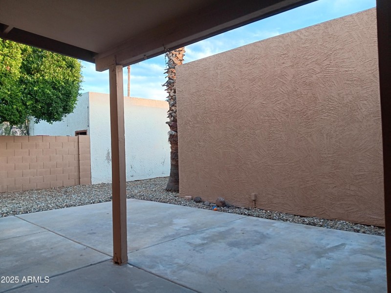 back yard area from covered patio