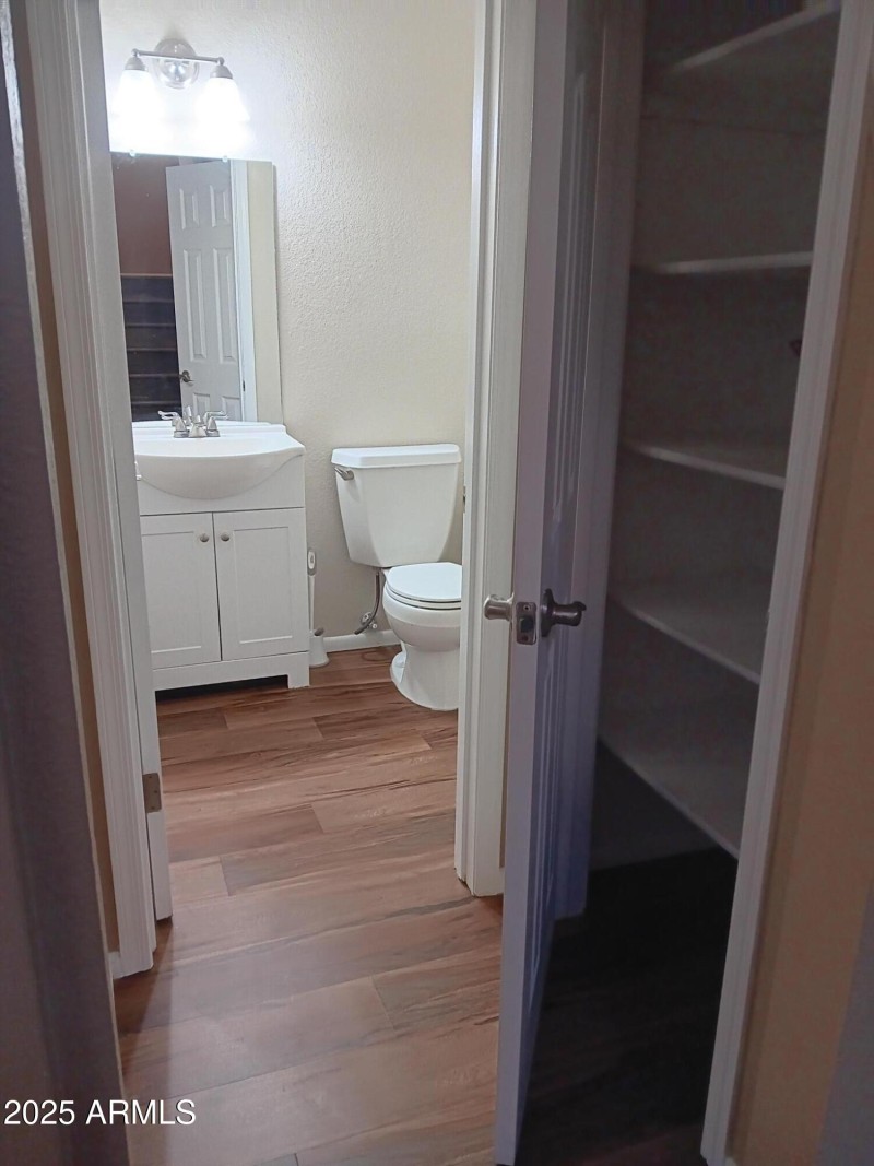 storage closet by powder room