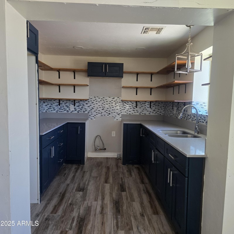 Kitchen with soft close cabinets