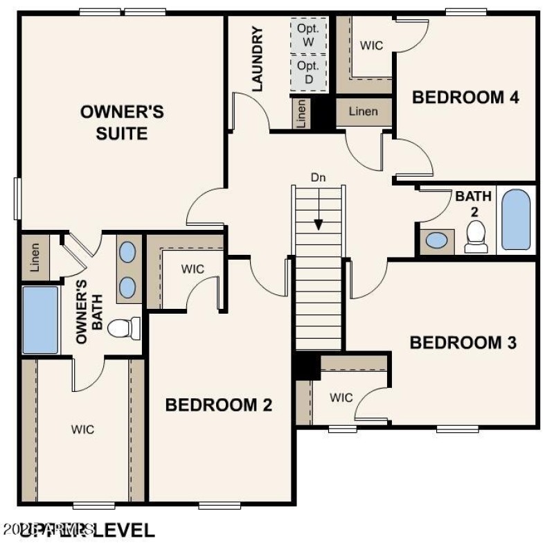 Jasmine Upper Level Floor Plan