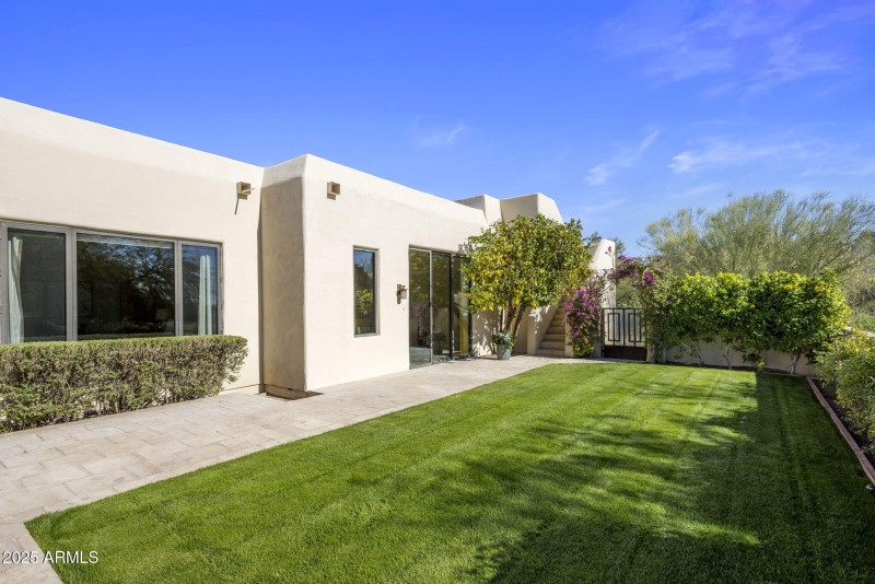 Grassy play adjacent to family rom