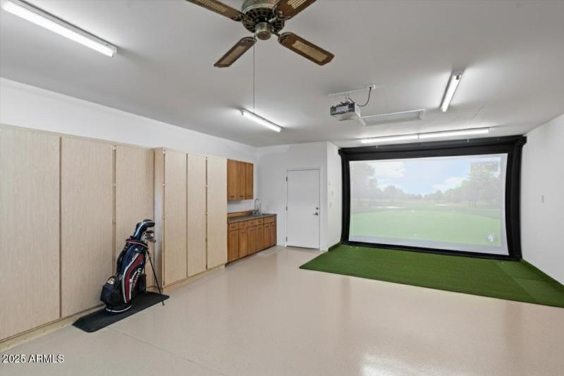 Garage with Golf - Digital Rendering