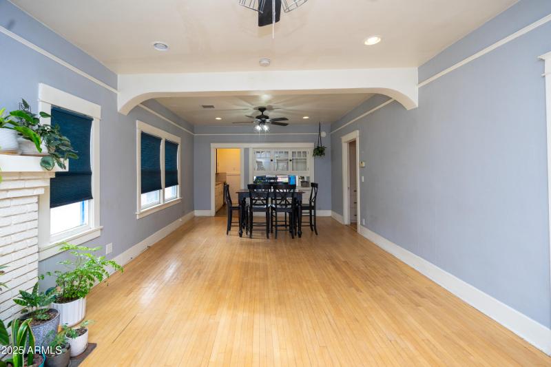 Living to dining room area