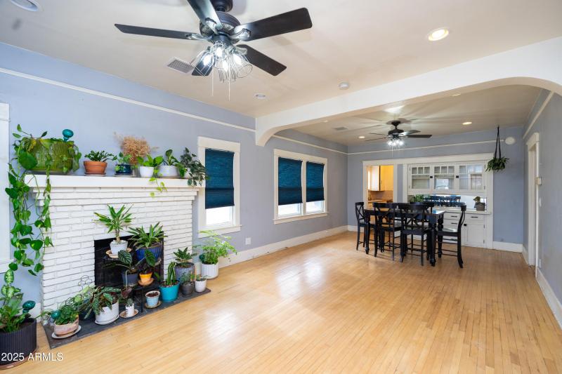 Living to dining room area