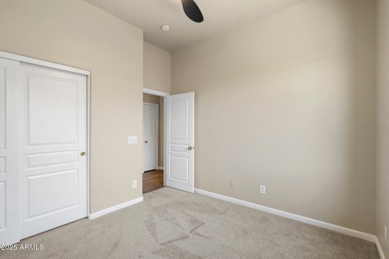 Bedroom 2 new carpet, paint and fan