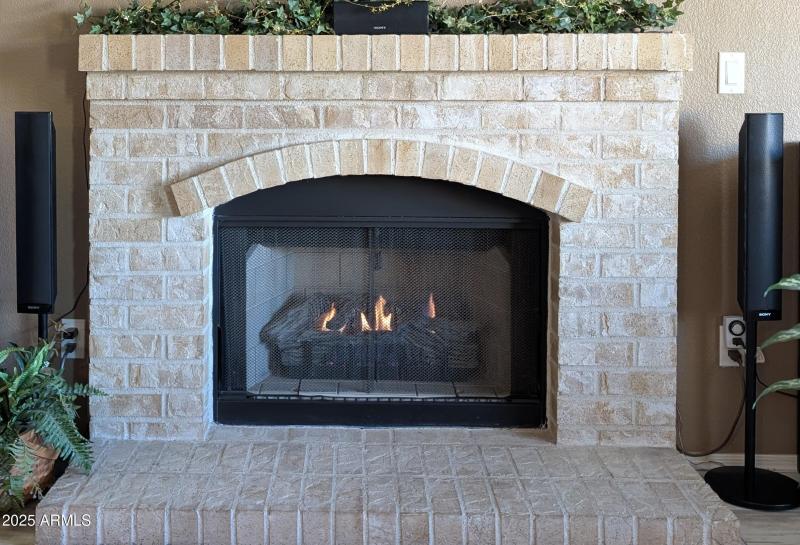 fireplace in family room