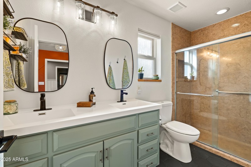 Dual Sink Vanity in Master