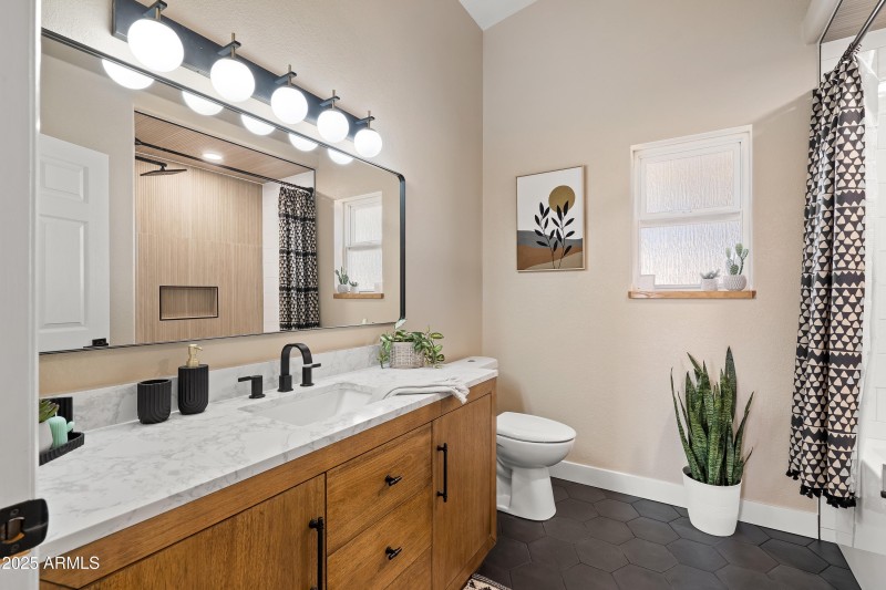 Tastefully Remodeled Guest Bathroom