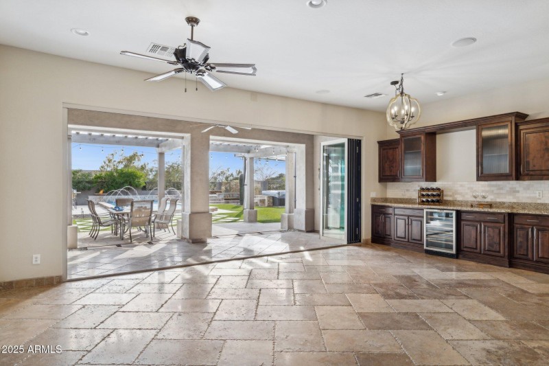 Sliding Door to Resort Backyard