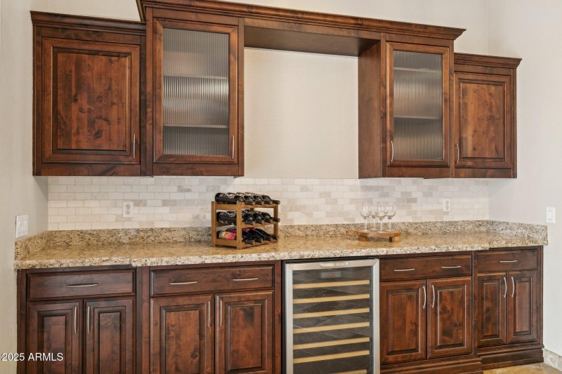 Built in Bar in Kitchen