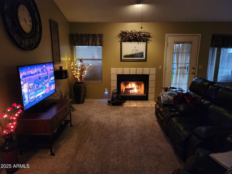 Great Room & wood-burning fireplace