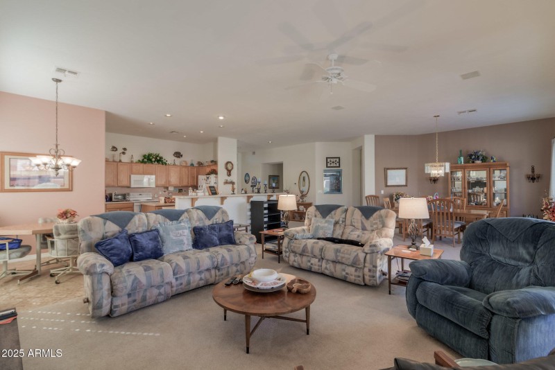 living room view to kitchen
