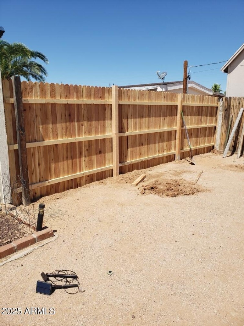 new dividing fence