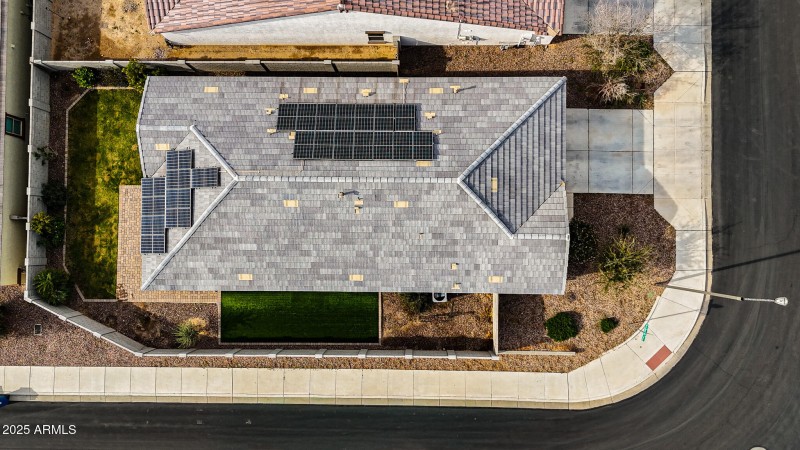 Horizonral drone view