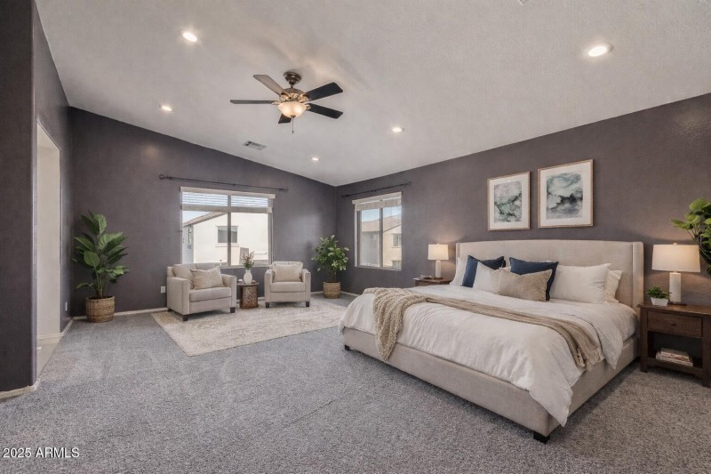 Virtually Staged Primary Bedroom