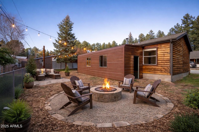 Backyard virtually staged