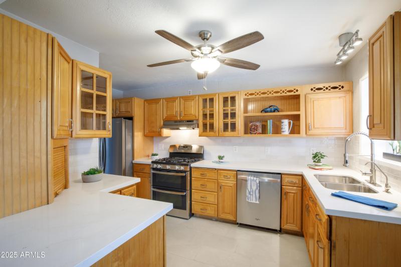 New Quartz Counters & Storage Galore!