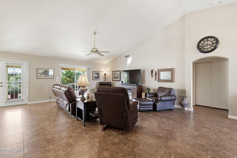 Vaulted Open Living Room