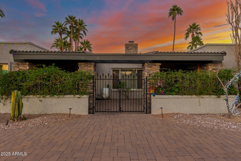 Gated courtyard home.