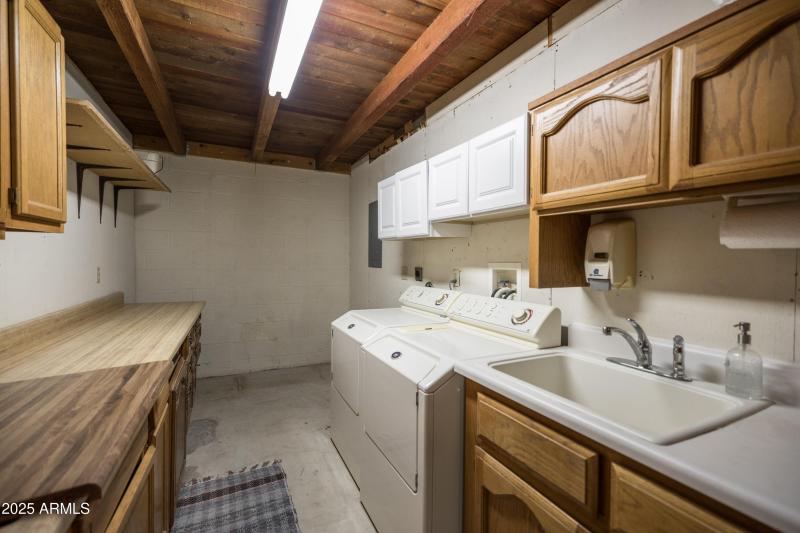 Laundry Room in barn