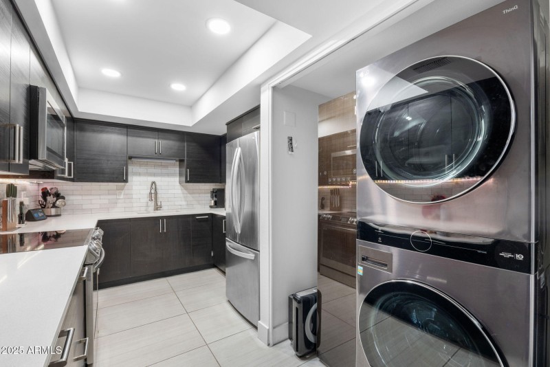 Kitchen w/ Stacked Laundry