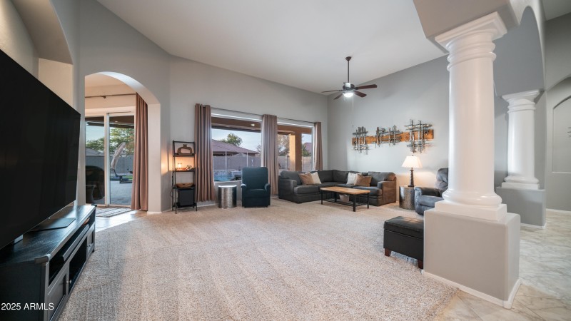 Great room view as you enter the home