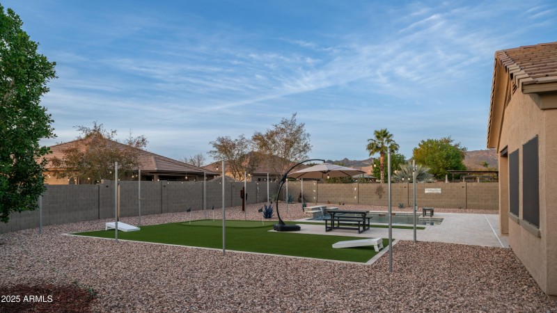 Back yard looking north